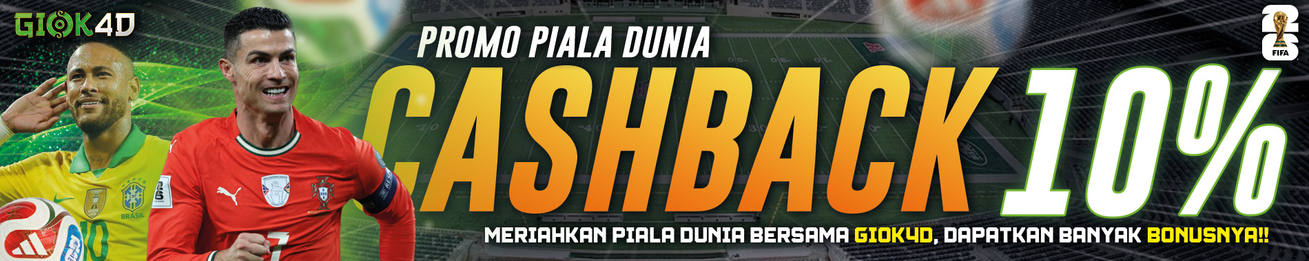 CASHBACK 10% PIALA DUNIA
